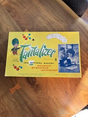 Vintage 1960's Tantalizer The Optical Puzzler 1960's Board Game Lakeside Toys